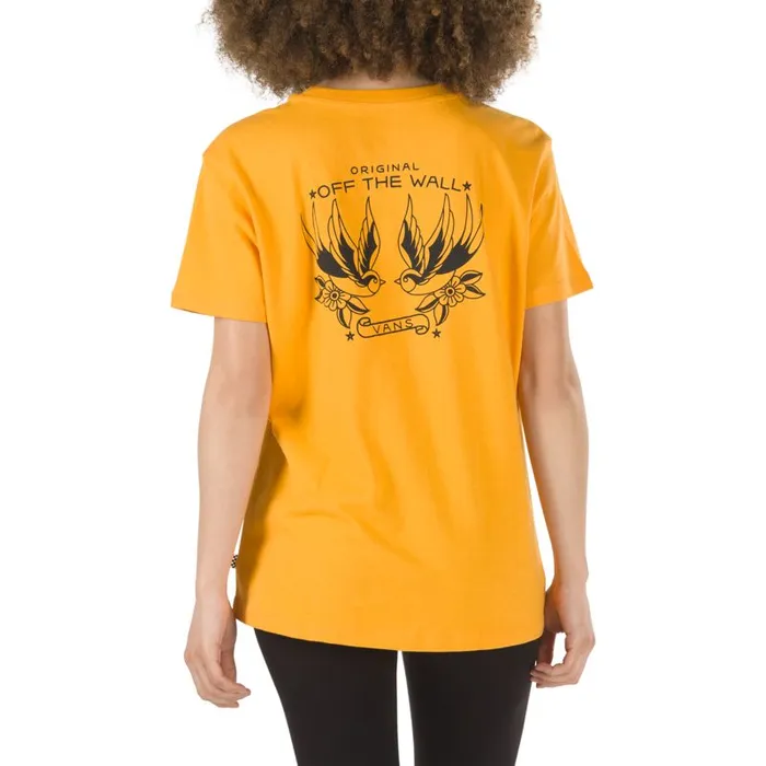 TShirts and Tanks Women Vans Lawnwood Boyfriend Tee Cadmium Yellow