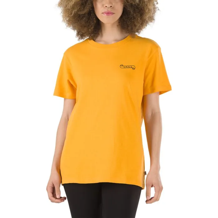 TShirts and Tanks Women Vans Lawnwood Boyfriend Tee Cadmium Yellow