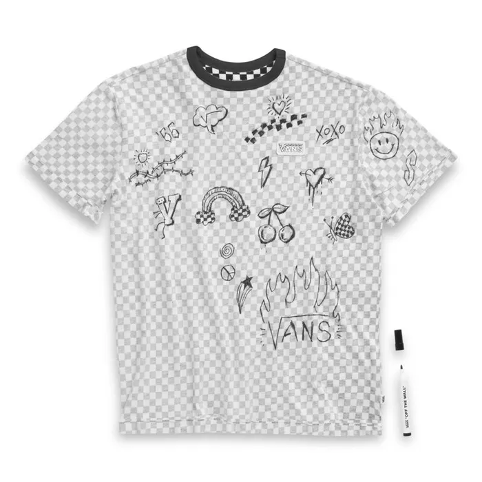 TShirts and Tanks Women Vans Make Me Your Own Crew Tee White TShirts and Tanks Women Vans Make Me Your Own Crew Tee White