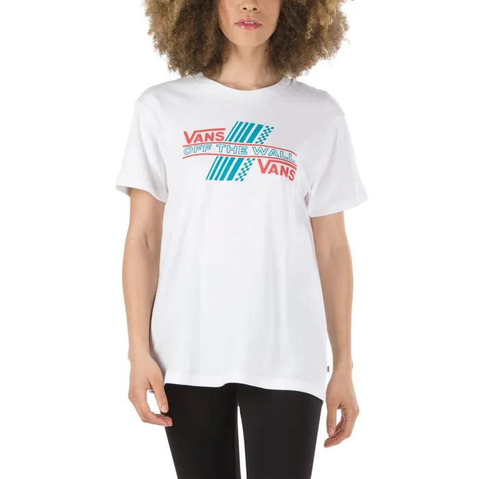 TShirts and Tanks Women Vans Rider Tri Boyfriend Tee White