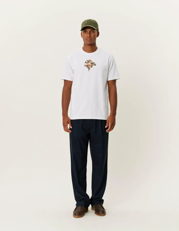 Tshirts Men Les Deux Fiore TShirt 8211 WhiteWhite