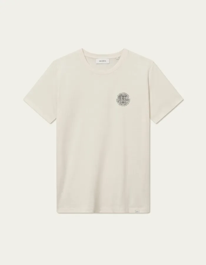 Tshirts Men Les Deux Globe TShirt 8211 IvoryBlack
