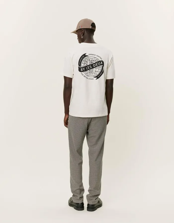 Tshirts Men Les Deux Globe TShirt 8211 IvoryBlack
