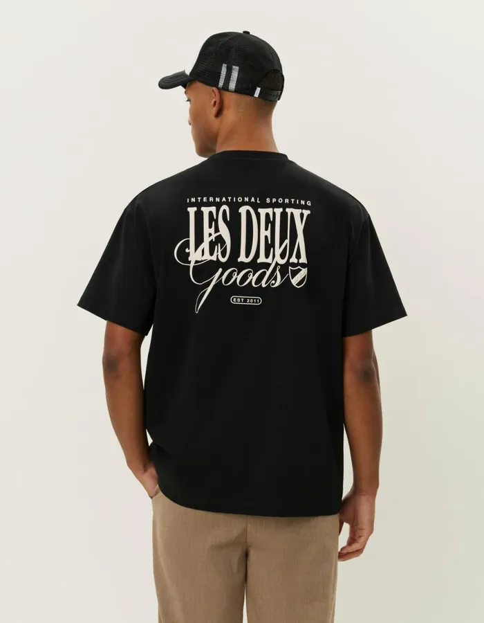 Tshirts Men Les Deux Goods TShirt 8211 BlackIvory