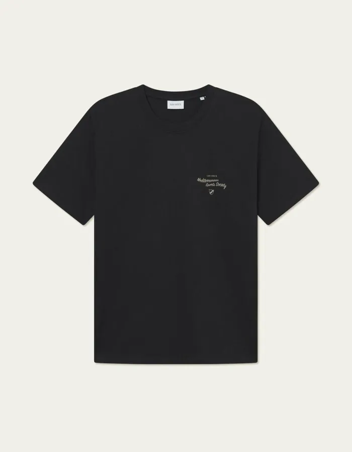 Tshirts Men Les Deux Mediterranean TShirt 8211 BlackBlack