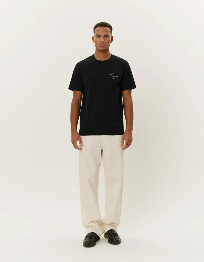 Tshirts Men Les Deux Mediterranean TShirt 8211 BlackBlack