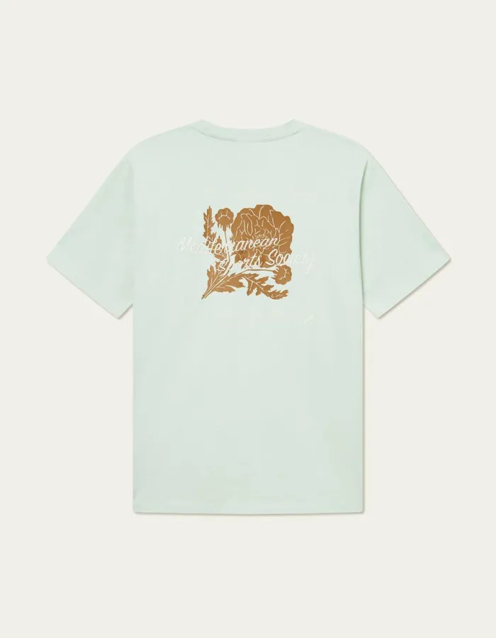 Tshirts Men Les Deux Mediterranean TShirt 8211 Smoke Green