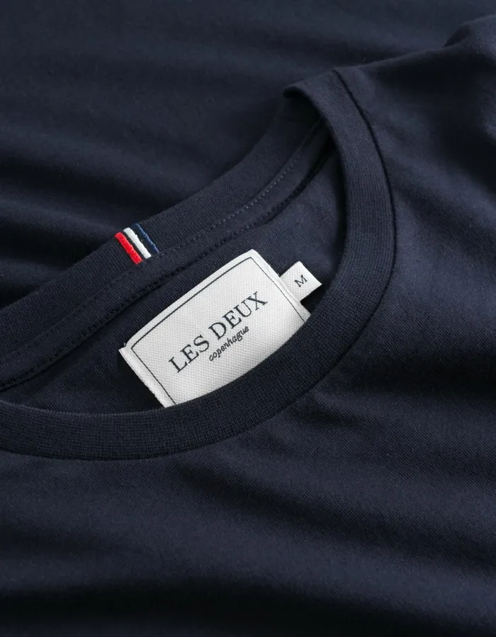 Tshirts Men Les Deux Norregaard TShirt 8211 Dark Navy