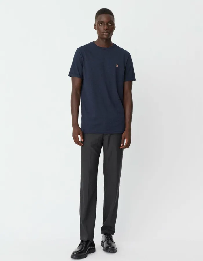Tshirts Men Les Deux Norregaard TShirt 8211 Dark Navy