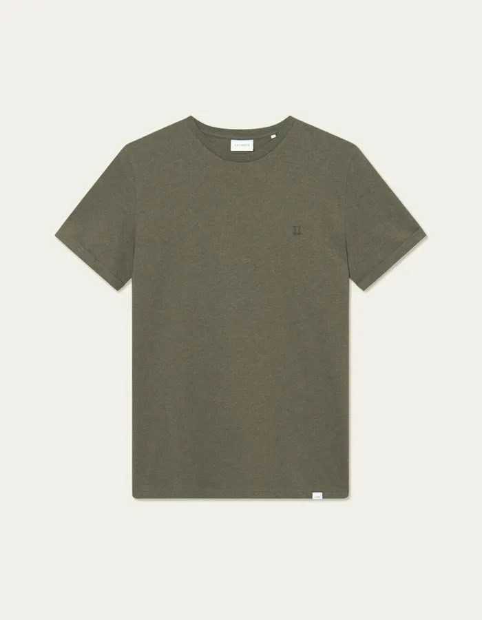 Tshirts Men Les Deux Norregaard Tonal TShirt 8211 Forest Green Melange