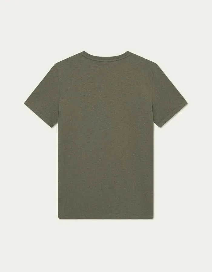Tshirts Men Les Deux Norregaard Tonal TShirt 8211 Forest Green Melange