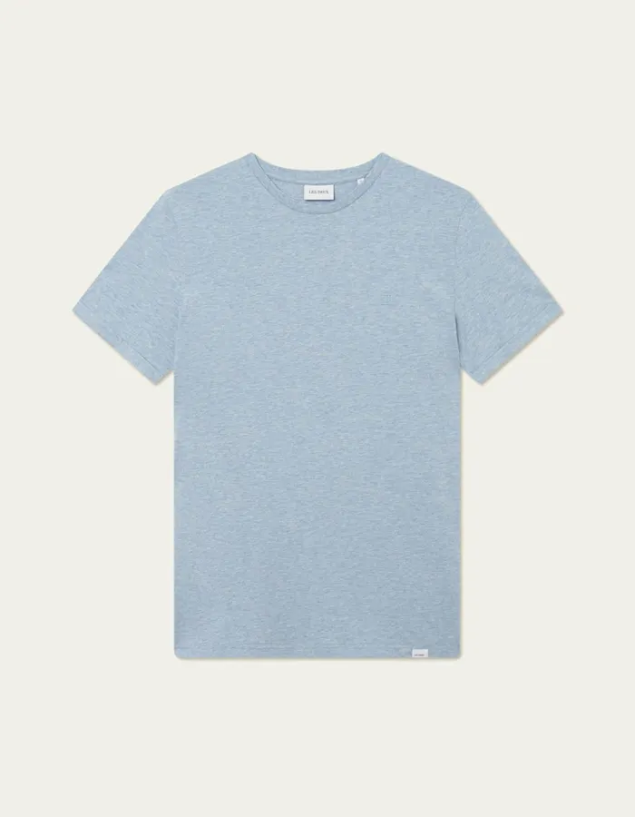 Tshirts Men Les Deux Norregaard Tonal TShirt 8211 Xenon Blue Melange
