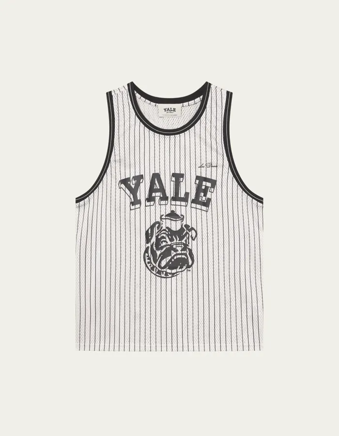Tshirts Men Les Deux Silas Bulldog Mesh Tank Top 8211 IvoryBlack