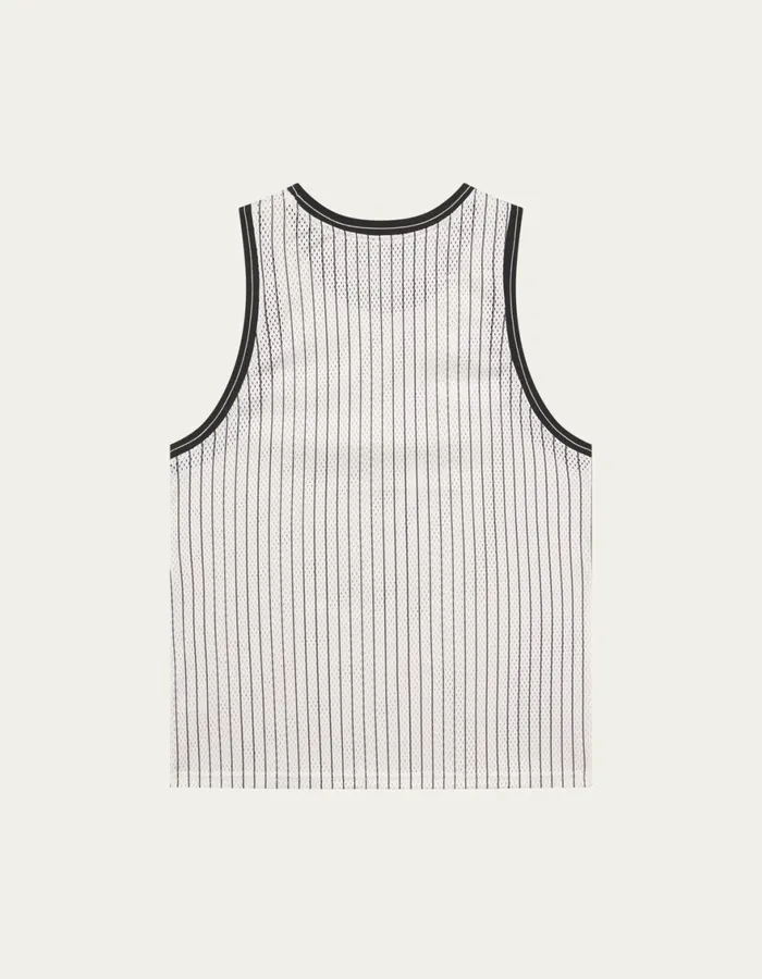 Tshirts Men Les Deux Silas Bulldog Mesh Tank Top 8211 IvoryBlack