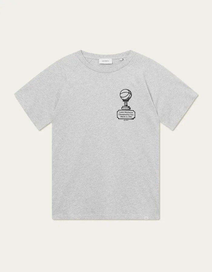 Tshirts Men Les Deux Tournament TShirt 8211 Snow MelangeBlack