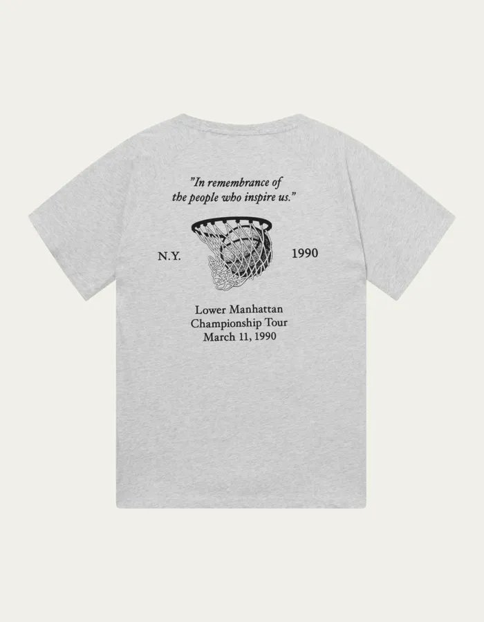 Tshirts Men Les Deux Tournament TShirt 8211 Snow MelangeBlack