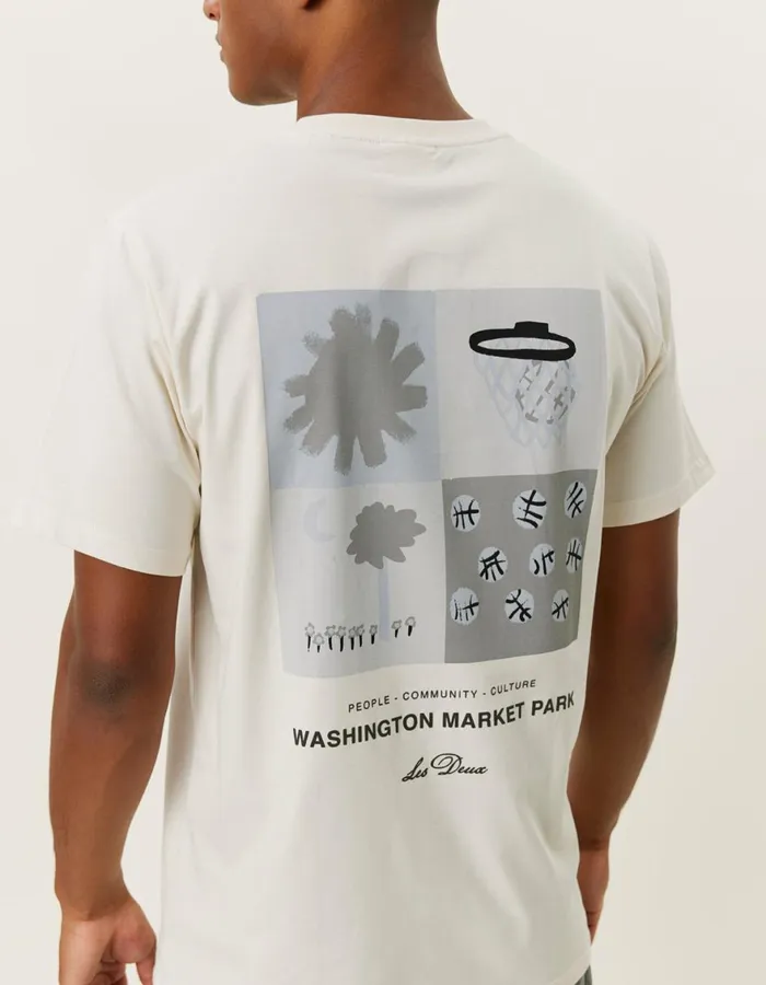 Tshirts Men Les Deux Tribeca TShirt 8211 Ivory