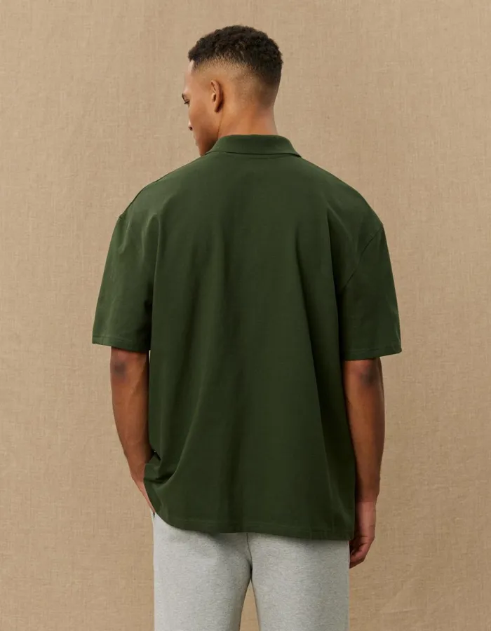 Tshirts Men Les Deux Yale Bulldog Polo SS 8211 Duffel Bag GreenIvory