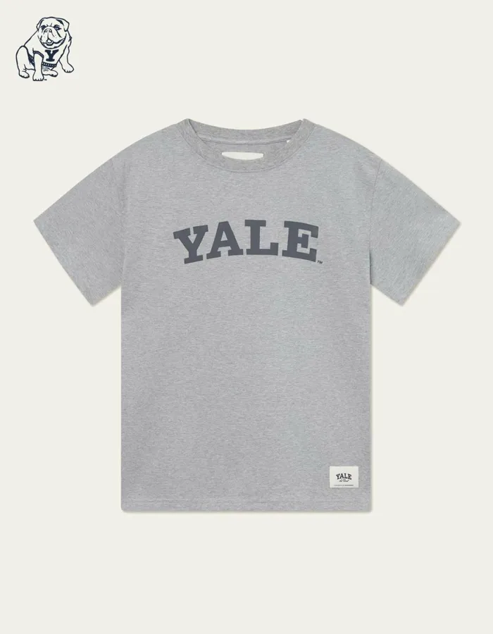 Tshirts Men Les Deux Yale Logo TShirt 8211 Light Grey Melange