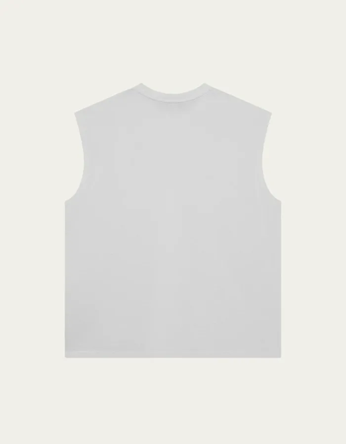 Tshirts Men Les Deux Yale Sleeveless TShirt 8211 WhiteBlack