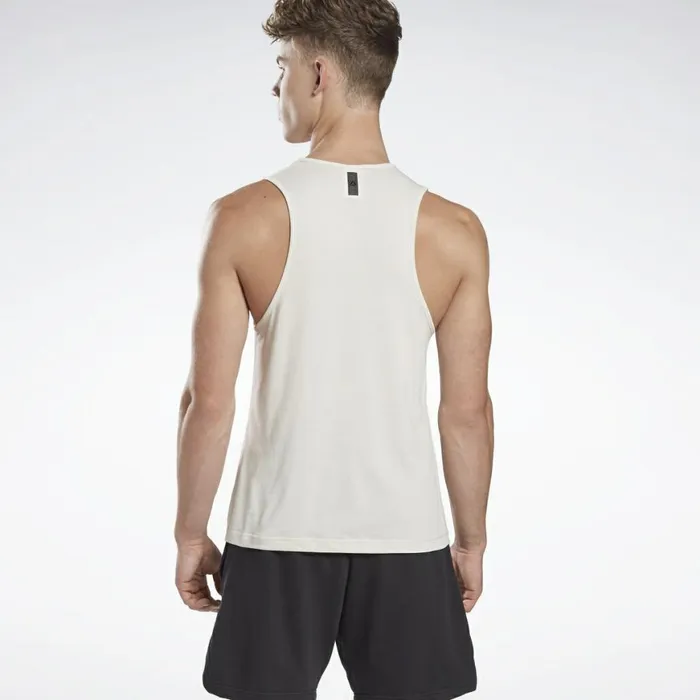 Tank Tops Mens Reebok LES MILLS ACTIVCHILLCOTTON Tank Top Alabaster