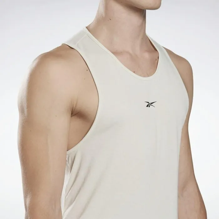 Tank Tops Mens Reebok LES MILLS ACTIVCHILLCOTTON Tank Top Alabaster