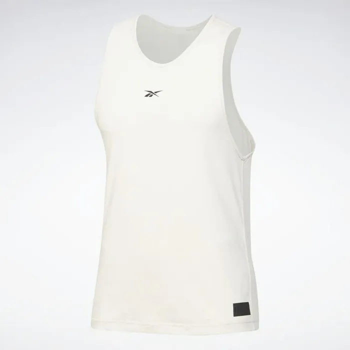 Tank Tops Mens Reebok LES MILLS ACTIVCHILLCOTTON Tank Top Alabaster