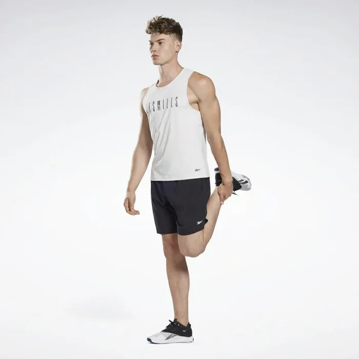 Tank Tops Mens Reebok LES MILLS ACTIVCHILL Sleeveless Tee True Grey 1