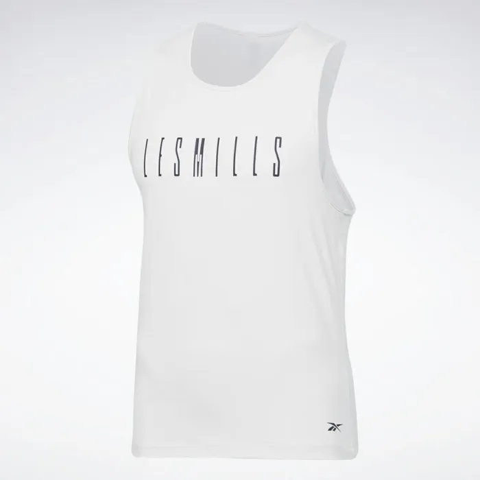 Tank Tops Mens Reebok LES MILLS ACTIVCHILL Sleeveless Tee True Grey 1