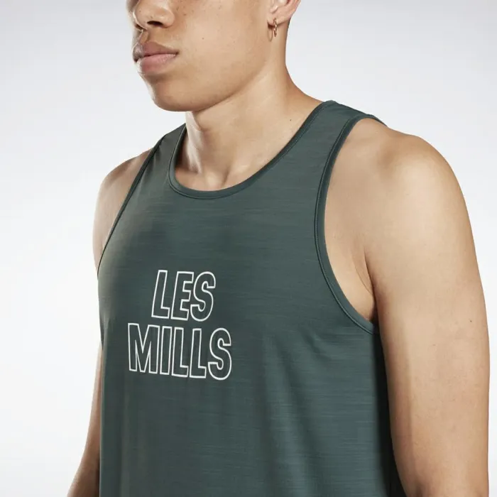 Tank Tops Mens Reebok LES MILLS ACTIVCHILL Tank Top Ivy Green