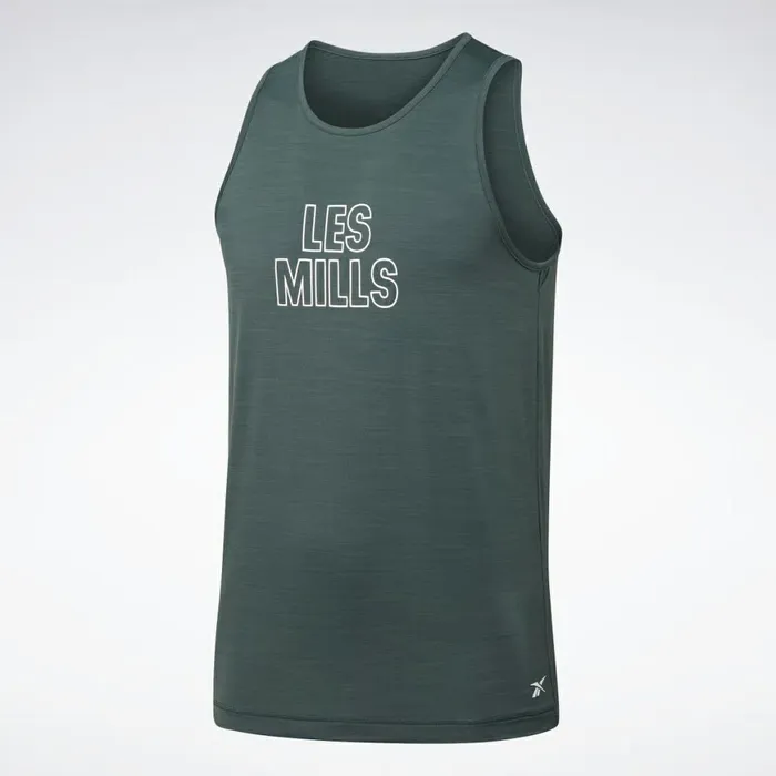 Tank Tops Mens Reebok LES MILLS ACTIVCHILL Tank Top Ivy Green