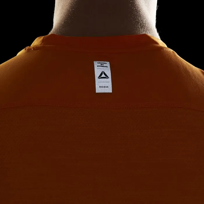 Tank Tops Mens Reebok LES MILLS BODYCOMBAT Muscle Sleeveless Tee High Vis Orange