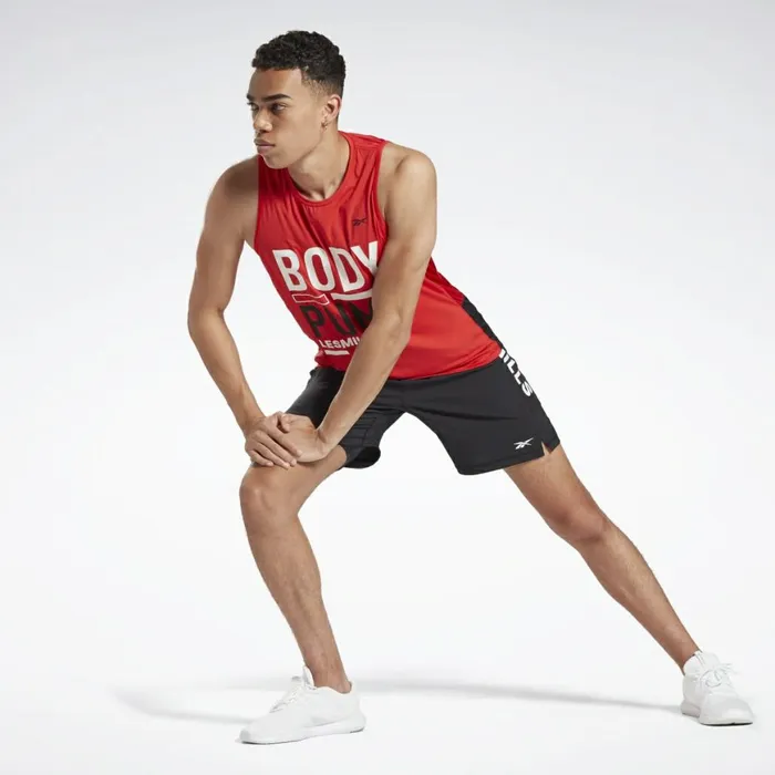 Tank Tops Mens Reebok LES MILLS BODYPUMP ACTIVCHILL Singlet Primal Red
