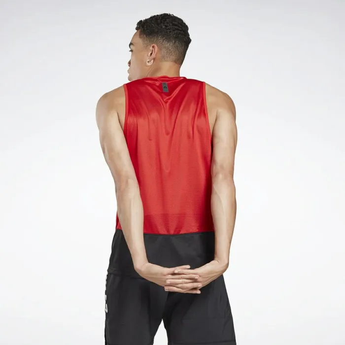 Tank Tops Mens Reebok LES MILLS BODYPUMP ACTIVCHILL Singlet Primal Red