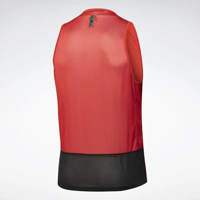 Tank Tops Mens Reebok LES MILLS BODYPUMP ACTIVCHILL Singlet Primal Red