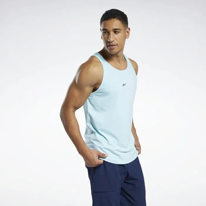 Tank Tops Mens Reebok Les Mills Regular Fit Tank Top Digital Glow