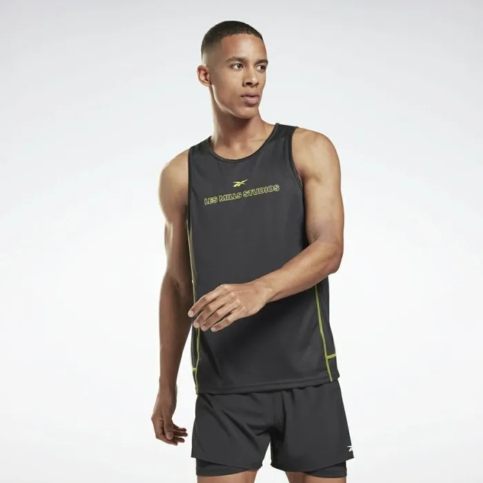 Tank Tops Mens Reebok Les Mills Speedwick Singlet Black