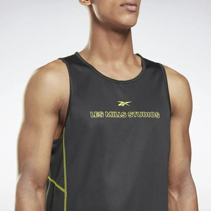 Tank Tops Mens Reebok Les Mills Speedwick Singlet Black