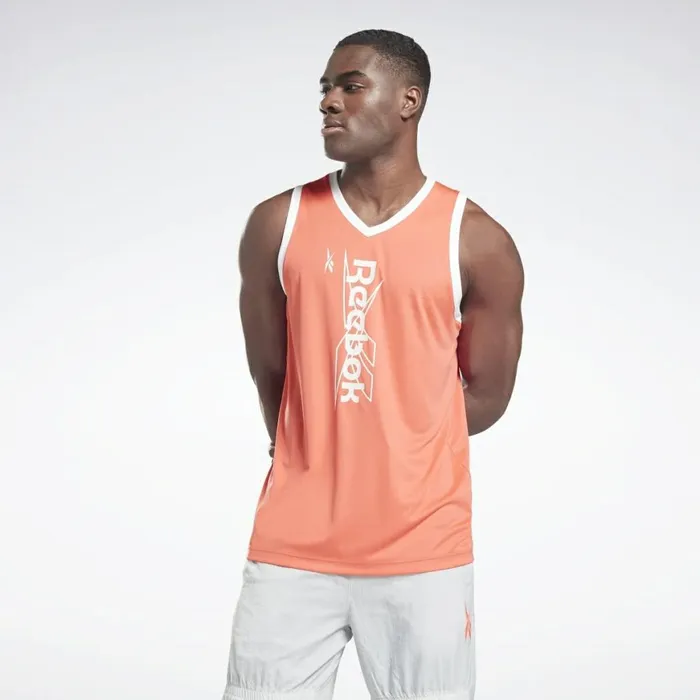 Tank Tops Mens Reebok MYT Tank Top Semi Orange Flare
