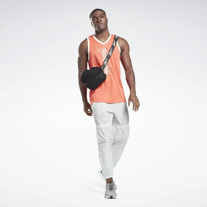 Tank Tops Mens Reebok MYT Tank Top Semi Orange Flare