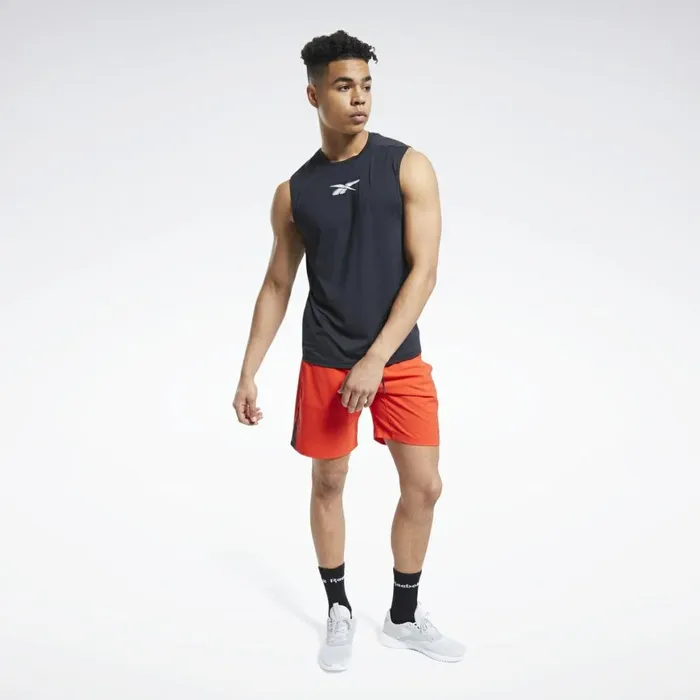 Tank Tops Mens Reebok Workout Ready ACTIVCHILL Sleeveless Tee Black