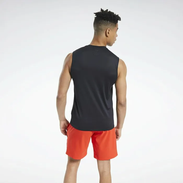 Tank Tops Mens Reebok Workout Ready ACTIVCHILL Sleeveless Tee Black