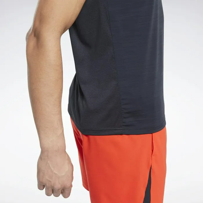 Tank Tops Mens Reebok Workout Ready ACTIVCHILL Sleeveless Tee Black