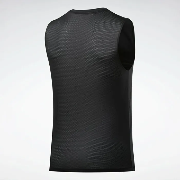 Tank Tops Mens Reebok Workout Ready ACTIVCHILL Sleeveless Tee Black