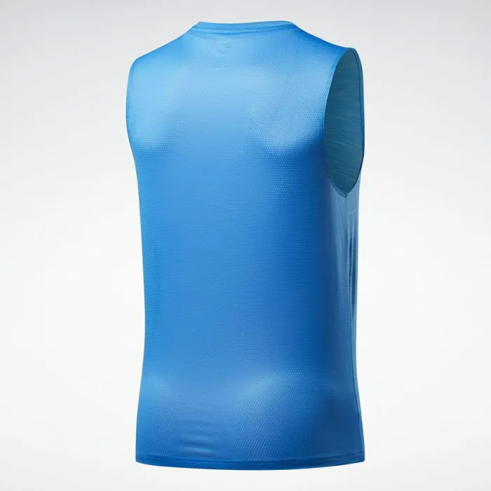 Tank Tops Mens Reebok Workout Ready ACTIVCHILL Sleeveless Tee Horizon Blue