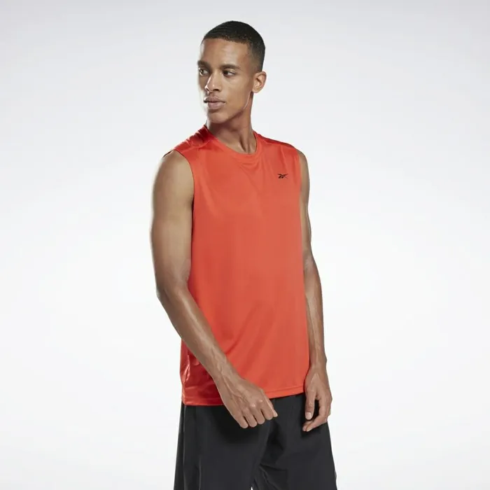Tank Tops Mens Reebok Workout Ready Sleeveless Tech TShirt Dynamic Red