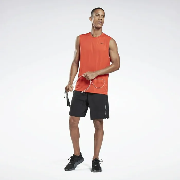 Tank Tops Mens Reebok Workout Ready Sleeveless Tech TShirt Dynamic Red