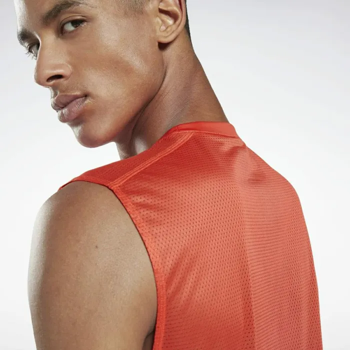 Tank Tops Mens Reebok Workout Ready Sleeveless Tech TShirt Dynamic Red