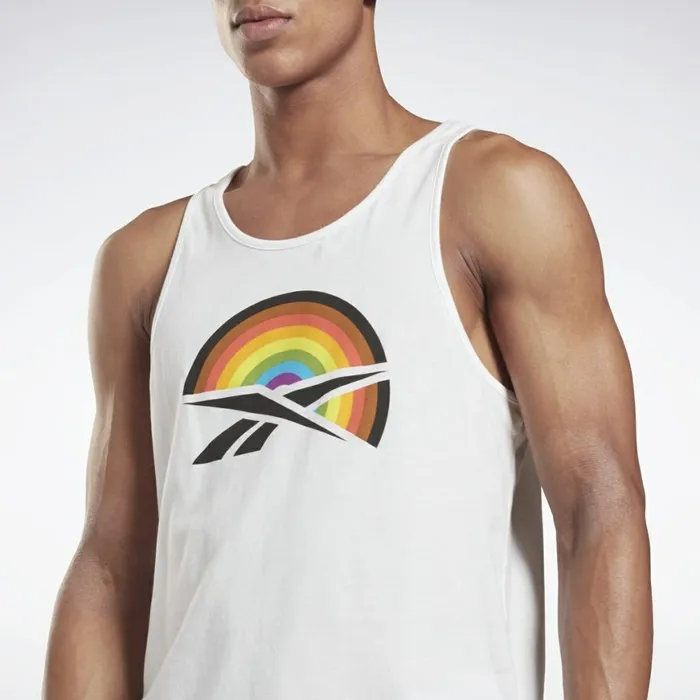 Tank Tops MensWomens Reebok Pride Graphic Tank Top White