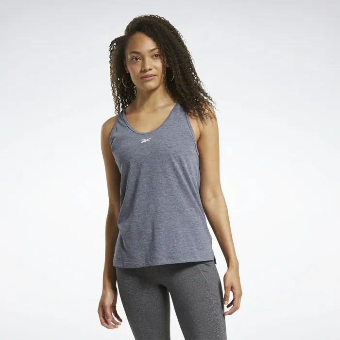 Tank Tops Womens Reebok ACTIVCHILLCOTTON Tank Top Vector Navy